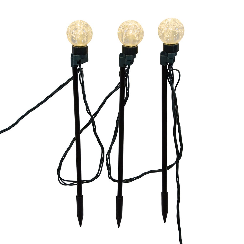 Kurt Adler UL 10-Light Dual Color Pure White/Warm White LED G40 Bubble Light Set